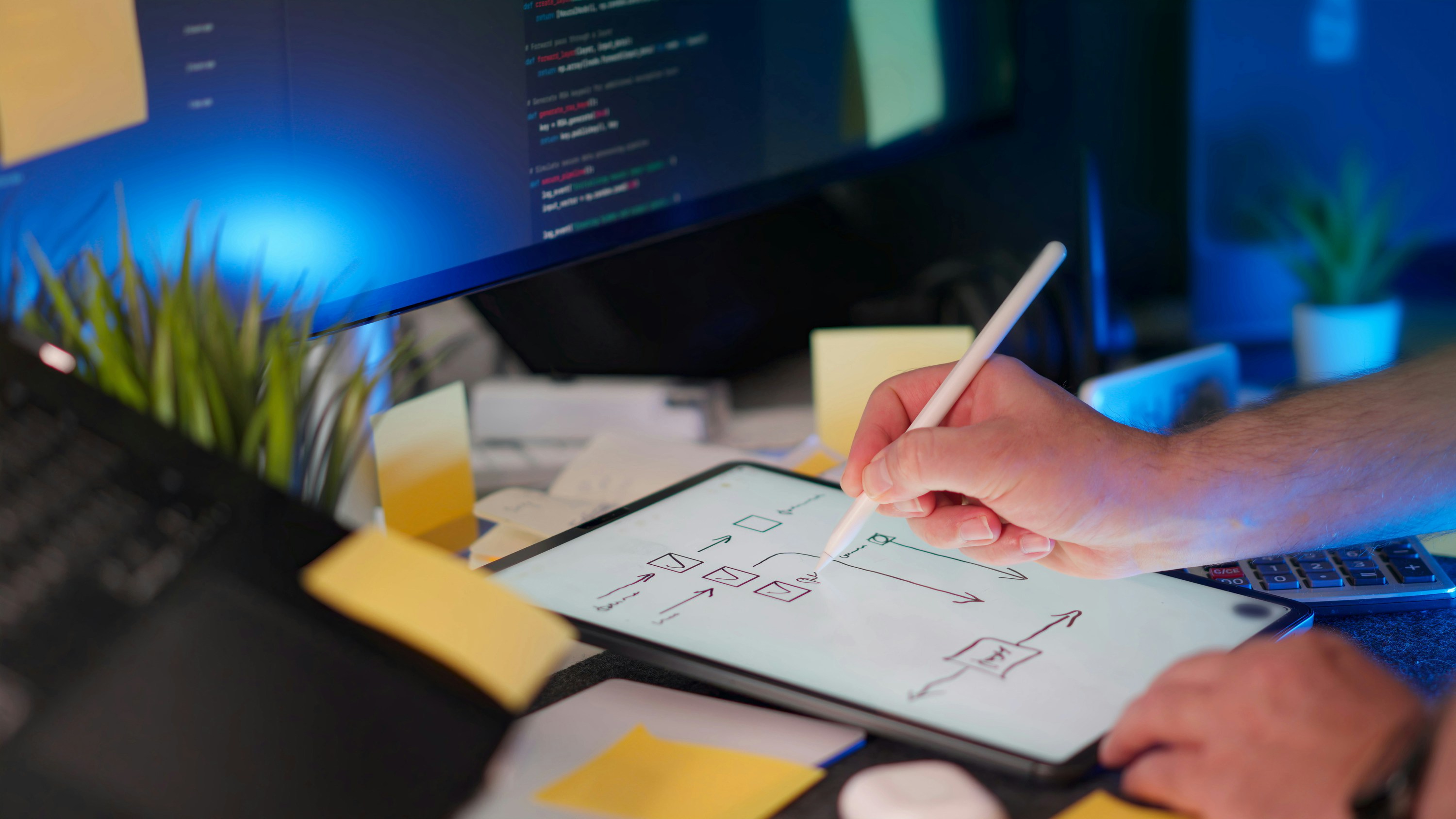 Designing a digital workflow on a tablet